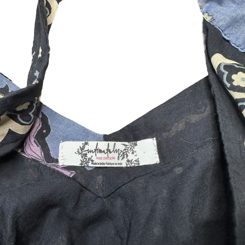 FREE PEOPLE Sweet Thing One Piece Bodysuit Paisley Black Blue Women's Size Small - Picture 5 of 10